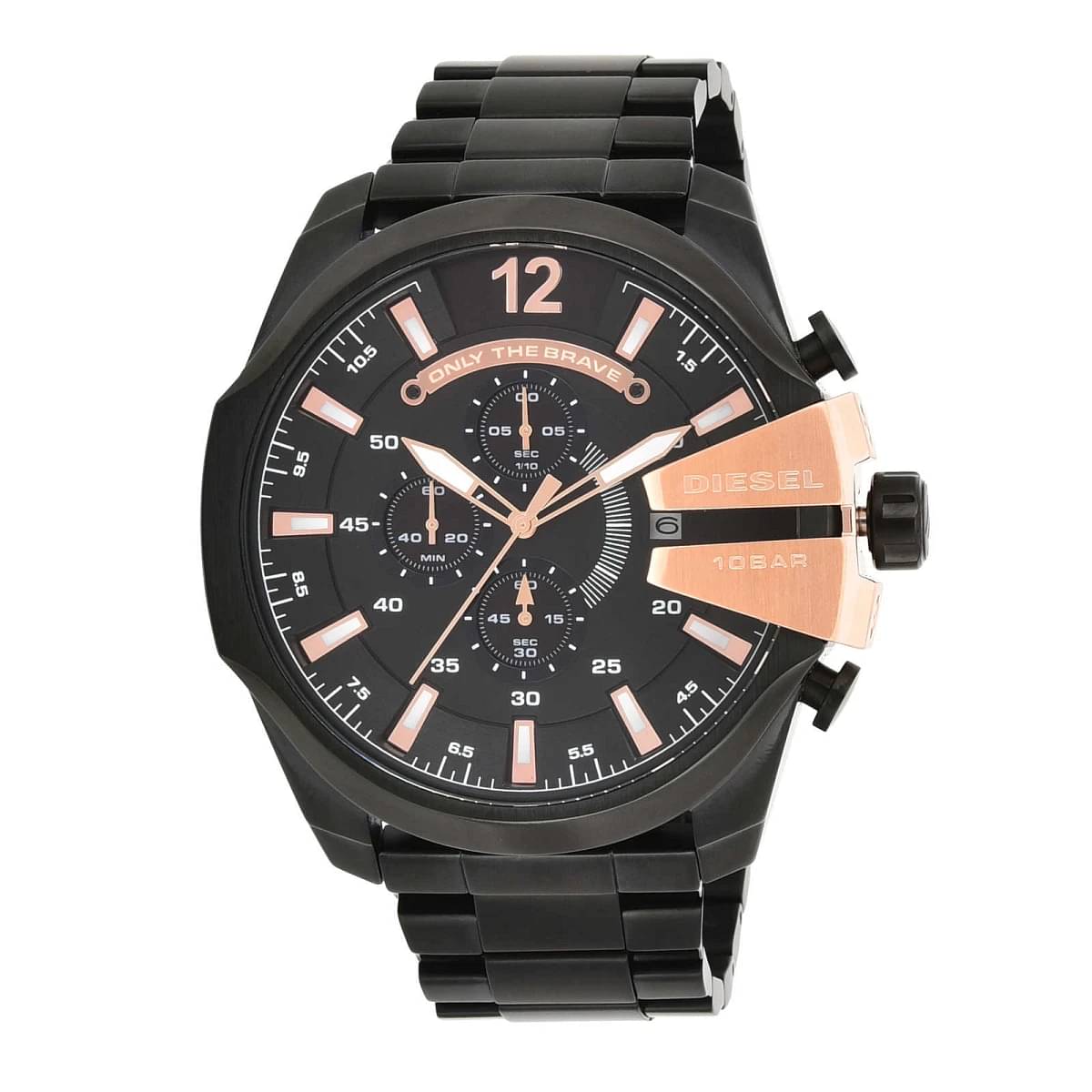 Diesel DZ4309 Mega Chief Chronograph Men's Watch – Black Dial & Black Stainless Steel Strap