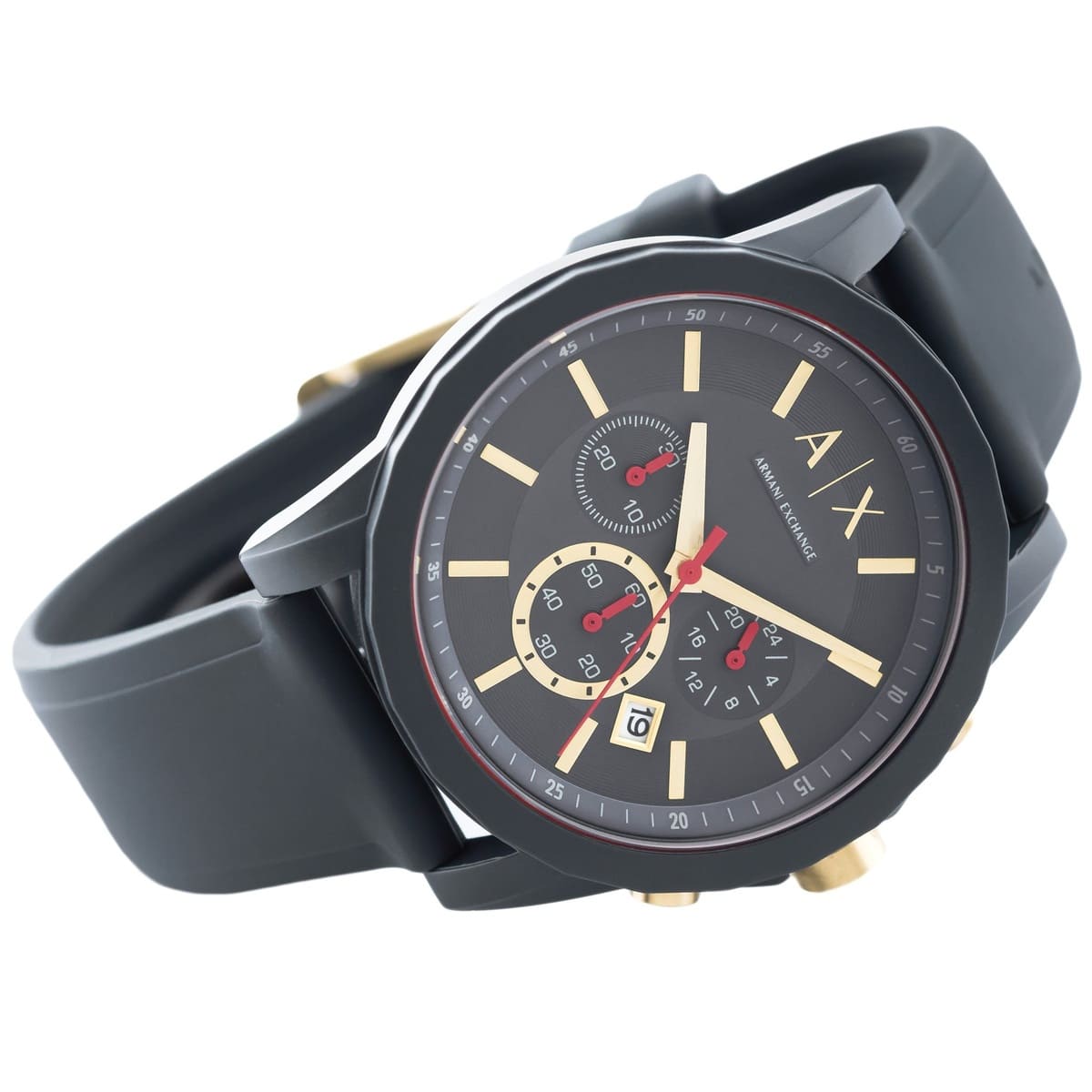 Armani Exchange Outerbanks AX1335 Men's Chronograph Watch – Blue Dial with Blue Silicone Strap