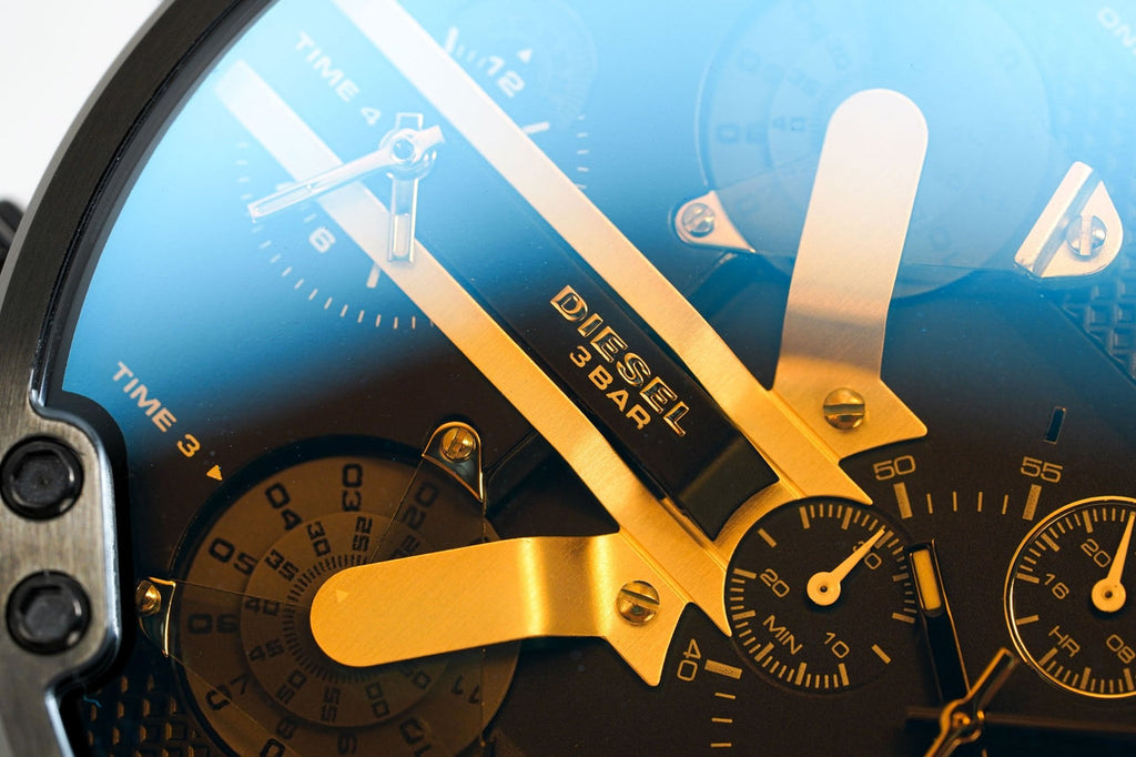 Diesel DZ7429 Mr. Daddy 2.0 Chronograph Men's Watch – Black Dial & Grey Nylon Strap