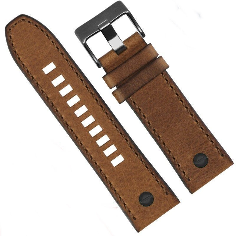 Diesel DZ7413 Mr. Daddy Chronograph Men's Watch – Grey Dial & Brown Leather Strap